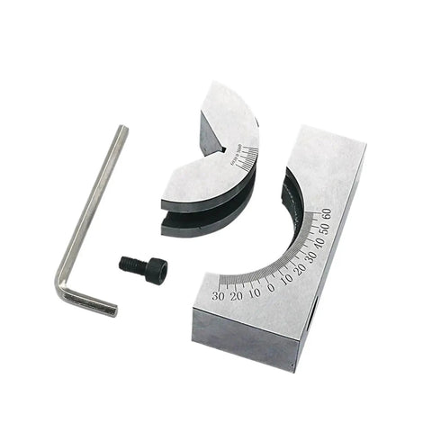 Heavy Duty Adjustable Angle V Block For Milling Precision 90 Deg With 0-60 Deg Vice Grip Hold Clamp Perfect For Cnc Machining At 0.01mm Accuracy Made From High Hardness Quenched Steel tools and components.