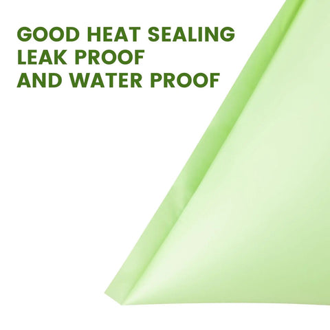 Close-up view of 13 Gallon Compostable Drawstring Kitchen Waste Bags Tear Free 49.2 Liter showing leak-proof sealing.