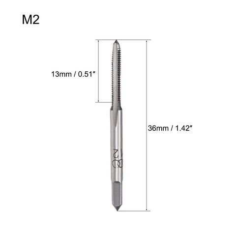 5 Pairs M2 Hand Threading Tap Set M2 X 0.4 Pitch Taper And Plug Taps In High Speed Steel With Straight Flutes For Rethreading Damaged Threads In Mild Steel Aluminum Iron Copper
