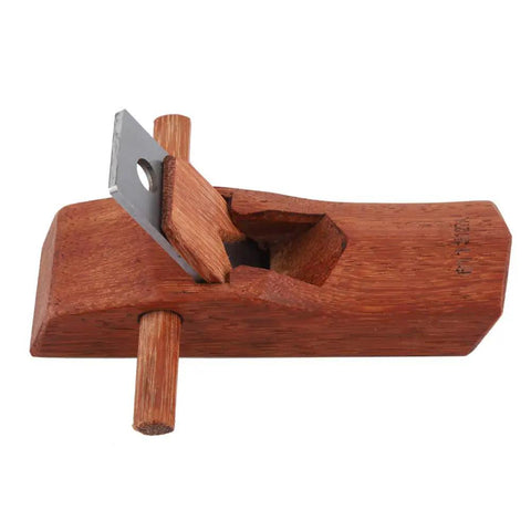 Sturdy Mini Hand Plane With Razor Sharp 127mm Steel Blade And Tough Brass Tipped Base For Slick Surface Prep And Fast Wood Trimming Portable Carpenter Essential, wooden body.