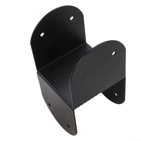 Heavy Duty Black Steel Post Cap Bracket For 4x4 Wood Posts, sturdy design for beam connections in outdoor structures.