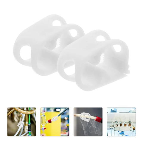 20 Pack Adjustable Flow Control Tube Clamps Easy To Use 1/4 To 5/16 Inch White Plastic Pinch Valves For 5-8mm Hose