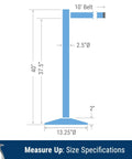 Diagram of Commercial-Grade Stanchion Set 2-Pack With 10 Ft Retractable Belt Barrier Heavy Base Crowd Control Poles