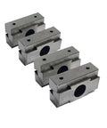 Pro Grade Workhorse Machining Center Fixture Built Like A Tank Rock Solid Side By Side Multi Station Clamp Tool set of four.