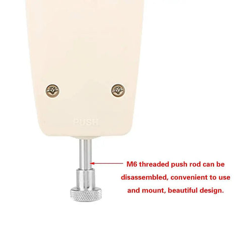 Handheld 50N Analog Push Pull Dynamometer With Dial Gauge, M6 threaded push rod and beige housing