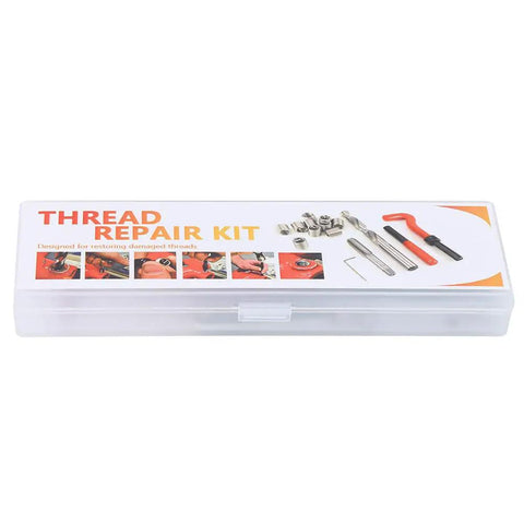 M5 Thread Repair Insert Kit 25 Pieces In Transparent Organizer Box For Common Steel And Non Ferrous Alloys Easy Install For Machinery And Blind Hole Repairs Quick Durable Thread Restoration
