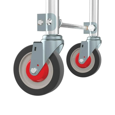 Close-up of Heavy Duty Convertible Hand Truck With Quick Switch Two To Four Wheel Design wheels showing durable material and robust construction.