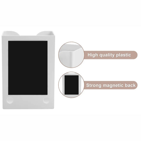Hecka Rugged Magnetic Dryer Sheet Holder For Laundry Room With Heavy Duty Magnet Mount quick click seal durable plastic dispenser can space saving rack white.