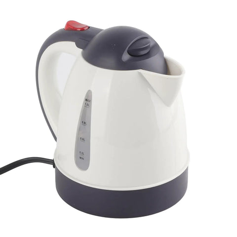 Heavy Duty 1000 Ml Car Kettle Built For Road Warriors Fast Boiling 24V Water Heater With Auto Shut Off Safety System Stainless Build Great For Truckers Getting A Darn Good Cup On Weekend Drives, white kettle, 1000ml capacity.