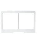 Refrigerator Crisper Drawer Cover Frame Replacement For GE Models WR72X10334, white frame, OEM style, supports crisper drawer