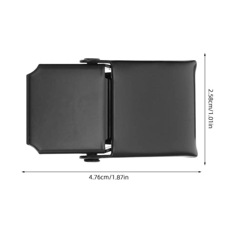 Heavy Duty Black Stainless Steel Concealed Toggle Latches For Toolbox And Suitcase With Weather Resistant Protection and Sturdy Metal Draw Buckle Closure That Holds Tight During Rough Use, measuring 4.76cm x 2.58cm.