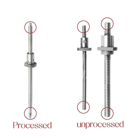 Awesome SFU2005 5mm Lead Ball Screw Kit With Machined Ends RM2005 Nut BK15 BF15 Supports Plus Coupler For DIY CNC And 3d Printer Builds, processed and unprocessed ends
