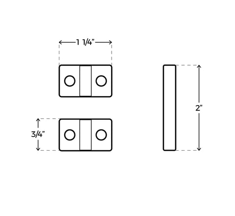 Brass Plated Friction Hinge Support Set With Adjustable Mirror Mount Brackets And Swivel Dresser Harp Hardware dimensions 1 1/4 x 3/4 x 2 inches.