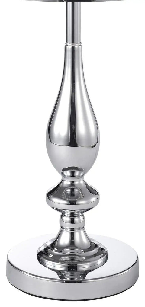 Crystal Edge Shade Chrome Table Lamp With Sparkling Crystal Accents ETL Listed Blingy Glam Lighting For Living Room Or Bedroom