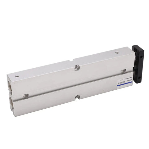 Side view of Double Rod Pneumatic Cylinder, Aluminum Alloy Body with 1.0 MPa Operating Pressure and stroke from 10 mm to 200 mm