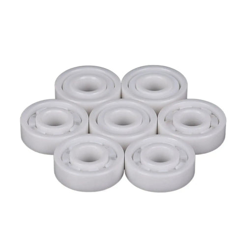 MR85 5X8X2.5MM Precision Sealed Ball Bearings built hella tough, set of white bearings for motorized gear or bicycle wheel assembly.