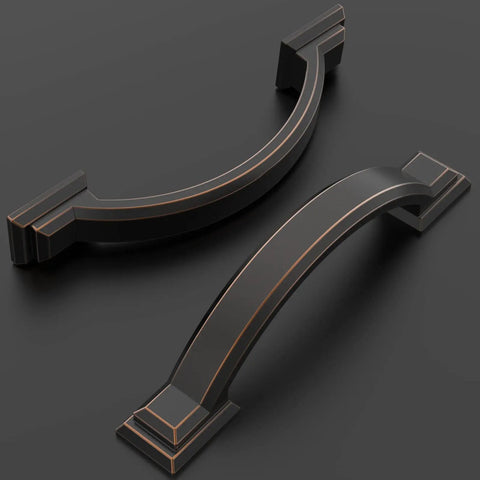 Oil Rubbed Bronze Cabinet Pulls With 3 Inch Centers Arch Style Handles For Kitchen Cabinets, Bathroom Vanities And Dressers, Durable Easy Install Hardware, 12 Pack