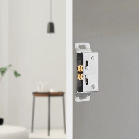 Stainless Steel Closet Door Ball Catch Latch Set Of 10 No Hassle Install Quiet Close Reduces Noise And Damage Durable Silver Finish