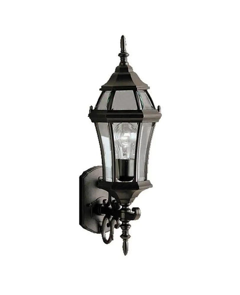 Townhouse Aluminum Outdoor Wall Sconce Lighting For Killer Curb Appeal, 30.5 Inch Tall, Black Painted Finish, Exterior Wall Mount