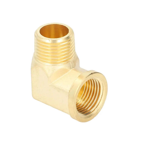 Brass 90 Degree Pipe Connector with NPT Thread Elbow Fitting for Industrial Piping Hollow Through Bore Main Body Integrated Connecting Ends Built for Easy Inline Install Durable Brass Pipe Joint for Extending Straight Runs 10 Pack, brass elbow
