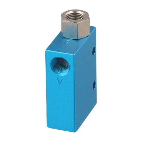 Badass Heavy Duty Pneumatic Vacuum Ejector Air Operated Venturi Pump With Premium Aluminum Body close-up of valve block