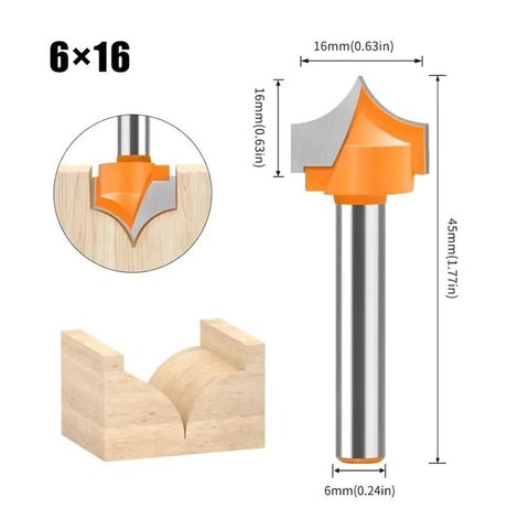Premium 6mm Shank CNC Router Bit Fancy Milling Cutter For Woodworking Carving Projects Delivers Precision Clean Cuts And Detailed Engraving Results Every Single Time, showing dimensions and cutting detail.