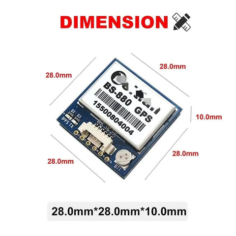 Dimensions of BN880 72CH GLONASS GPS Module With HMC5883L Compass For RC Planes And FPV Racing Drones Long Range LR4 LR5 LR7