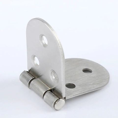 Close-up of Beefy Stainless Steel Folding Table Hinges 2 Pack Heavy Duty Rust Resistant Easy Install Flat Hinge for tables.