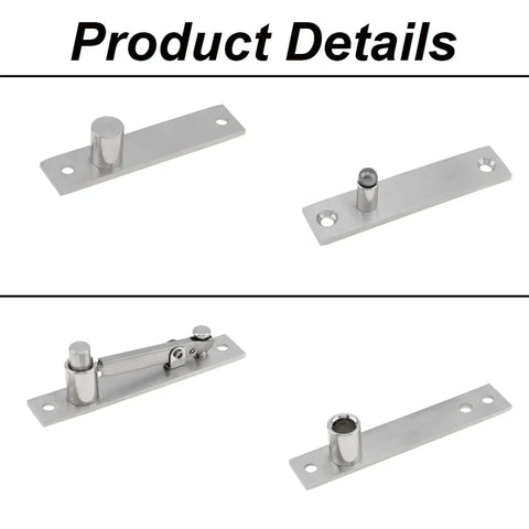 Heavy Duty Pivot Hinge for Wood Doors Stainless Steel Hidden Door Hinge for Secret Doors 360 Degree Rotation Invisible Pivot Hardware