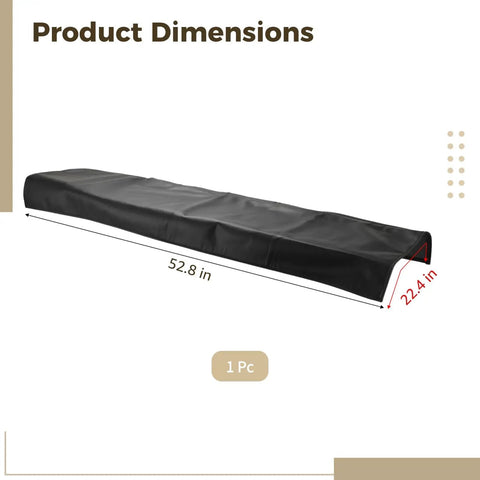 Gig-Ready Universal 88-Key Keyboard Dust Cover With Waterproof Leatherette Shell Soft Felt Lining, dimensions 52.8x22.4 inches
