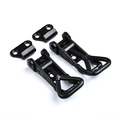 Beefy Steel Toggle Latch Hasp 220lbs Heavy Duty Lock For Tool Box Cabinet Doors Black Finish 90mm Adjustable Tension Control