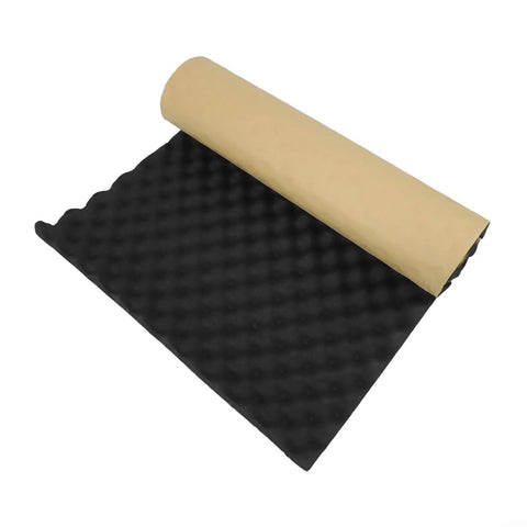 Pro Level Acoustic Foam Tiles For Car Sound Deadening And Studio Noise Reduction High Density Bass Traps, 100x50cm, black foam.