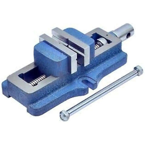 Vertical Milling Slide For Lathe 100x125 mm And 2 In 50 mm Self Centering Vise with Fixed Base close-up view