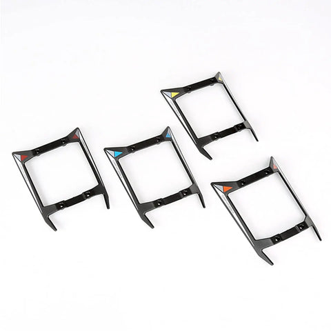 M1 EVO Landing Skids Set Replacement Parts For RC Helicopters Yellow OSHM1211Y, four black skids with colored markers