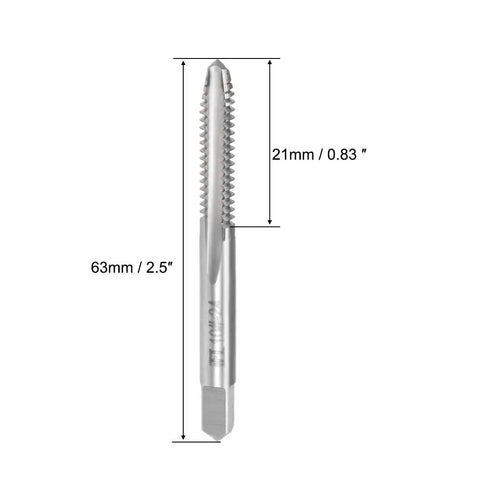 Pro Grade High Speed Steel Tap Set 10-24 UNC 2B Class 3-Flute Machine Tap Tapping Tool Kit 5 Pcs Durable Fast-Cutting For Metal Use DIY And Professional Projects