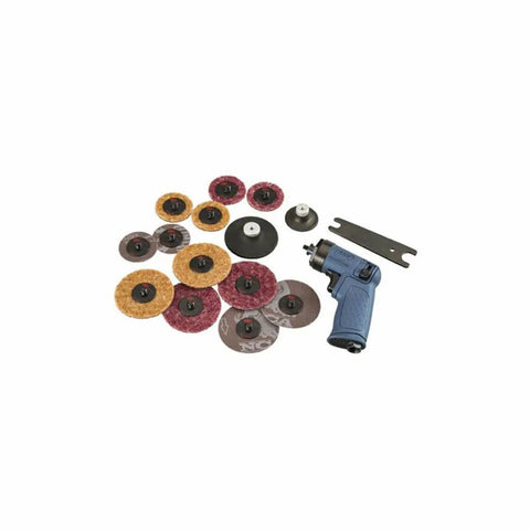 Mini Surface Prep Sander Kit With 14-Piece 2-Inch And 3-Inch Sanding Discs, Lightweight Pistol-Grip, compact sander and discs