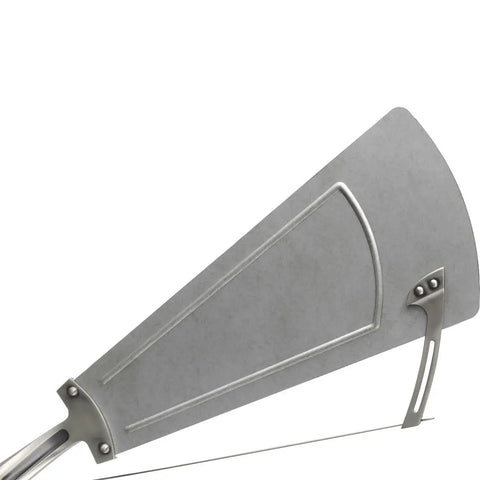 Chic Slick Farmhouse Ceiling Fan With A Tough Antique Nickel Finish And Massive Twelve Blade Windmill Design For That Fresh Modern Rustic Vibe Inside Open Living Spaces blade angle close-up showcasing galvanized finish.