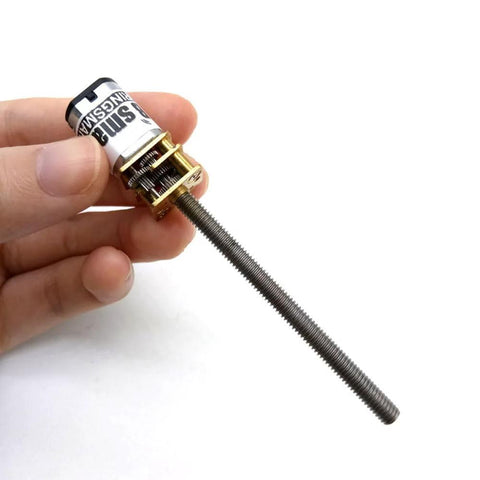 BRINGSMART M4 threaded-shaft DC gear motor with long screw output and all-metal gears