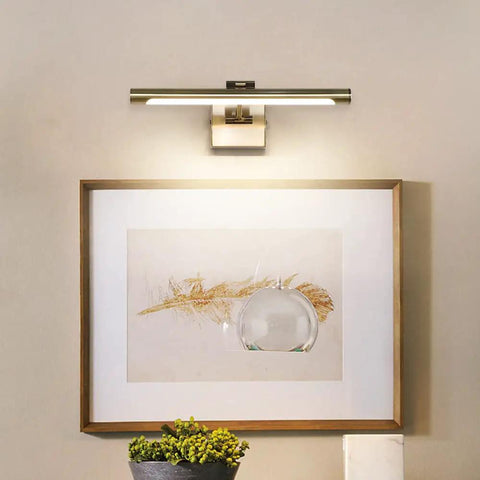 LED Picture Light For Paintings Bronze Finish 16.5 Inch Swing Arm Wall Light above framed artwork, warm white illumination