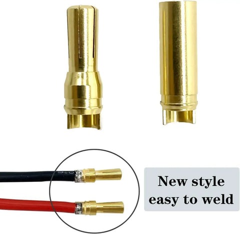 EC5 Battery Connector Adapter Set Gold Plated 5mm Banana Plug Bullet Male And Female For RC ESC LiPo Battery Safe Polarity