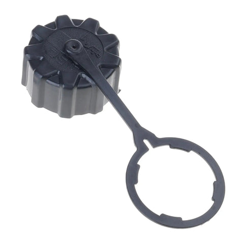 Black drain plug from Drain Plug Set With Secure Tether And Quick Empty Caps For Sprayer Tanks, Leak Proof Drain Covers For Garden Sprayers