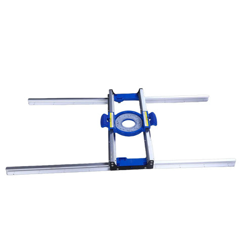 Router Sled With Precise Positioning Pro Grade Aluminum Alloy Slab Flattening Jig For Wood End Faces And Resin Projects Featuring Low Friction Slide And Reinforced Plastic Slider For Smooth Safe And Accurate Milling On Small Pieces showcasing the full structure with visible slide rails.