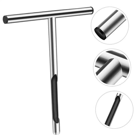 Heavy Duty 304 Stainless Steel Soil Sampler Probe With Anti Slip T Handle for lawn and garden sampling moisture testing.