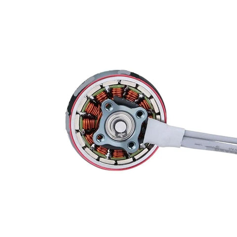 Close-up of 2005 1900KV/2550KV Brushless Drone Motor 4-6S With 1.5mm Titanium Shaft Pack Of 4 For FPV Racing Drones showing copper windings.