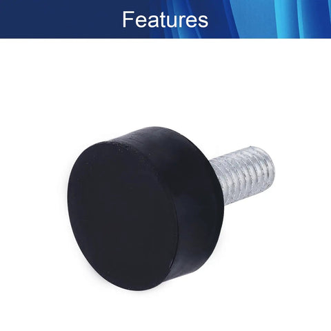 2 Pack M6 Rubber Vibration Isolator Mounts 18x8mm With Studs Built To Take The Buzz Off Your Gear For Mini Split Heat Pumps Diesel Engines Harvesters Generators And Other Machinery black rubber mount with M6 stud