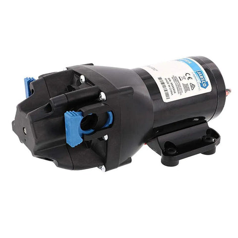 Par Max HD3 Beefy 12V Water Pressure Pump 3 GPM At 40 PSI Built For Boats And RVs, black pump with mounting base