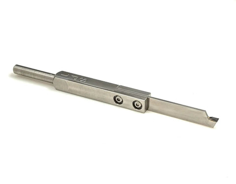 Premium Brazed Carbide Parting And Grooving Tool For Wood Turning Lathe, 8 inch aluminum handle, stainless steel blade.