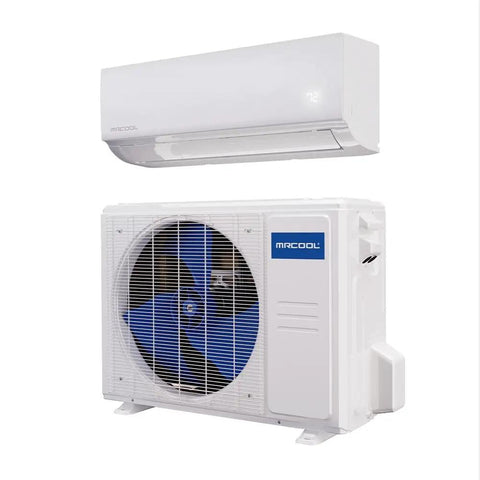 No Sweat Ductless Mini Split Air Conditioning And Heat Pump Cooling System Covering 500 To 1200 Square Feet with indoor and outdoor units.