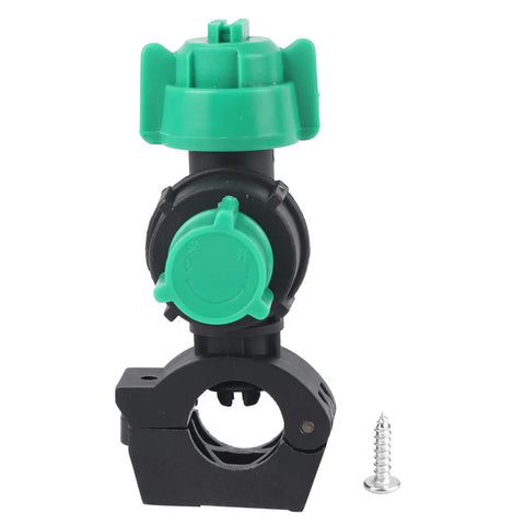 All Purpose Hose Sprayer With Adjustable Jet And Dosing Nozzle For Garden Trees And Greenhouse Care, Easy clamp mount shown