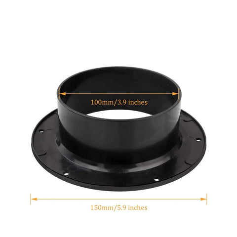 4 Inch Duct Connector 2 Pack Plastic Straight Pipe Flanges for Ventilation Ducting in Heating and Cooling Systems Durable ABS